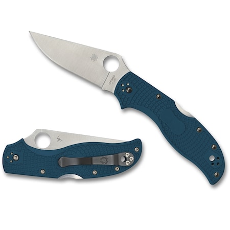 Spyderco 2024 Spyderco Stretch 2, Lightweight Blue, Plain K390 Steel, Reveal 7 SPY-C90FP2K390